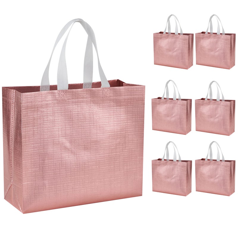 Tendwarm 6 Pcs Reusable Large Gift Bags with Handles for Party Wedding - Image 1