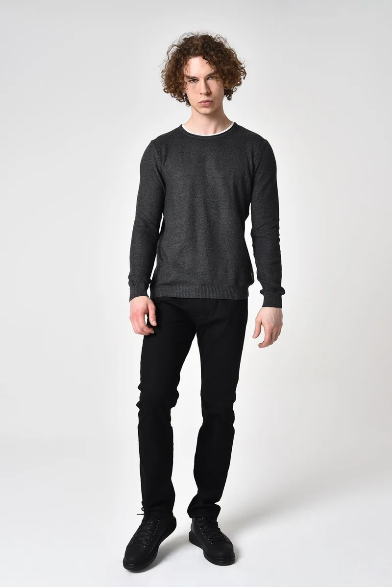 الكسندر جاردي Crew Neck Garnished Sweater (E22-5704)