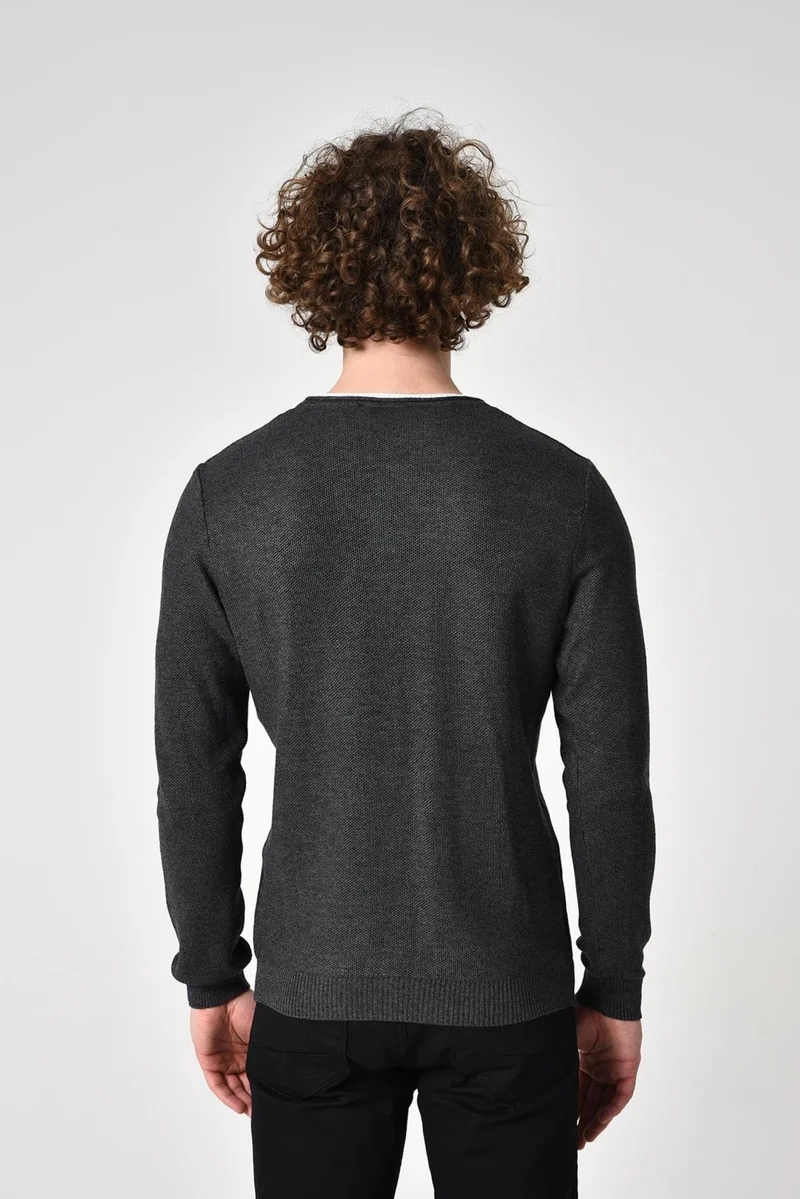 الكسندر جاردي Crew Neck Garnished Sweater (E22-5704)