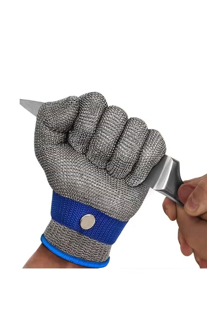 Cut Resistant Glove, Level 9 Safety Protective Gloves Ambidextrous, Food Grade Durable Cut Glove for Kitchen Cooking, Stainless Steel Mesh Metal Glove, Butcher Meat Cutting, Oyster Shucking, Garden, Fishing - Image 1