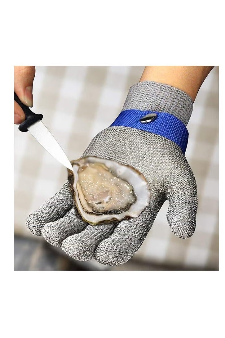 Cut Resistant Glove, Level 9 Safety Protective Gloves Ambidextrous, Food Grade Durable Cut Glove for Kitchen Cooking, Stainless Steel Mesh Metal Glove, Butcher Meat Cutting, Oyster Shucking, Garden, Fishing - Image 4