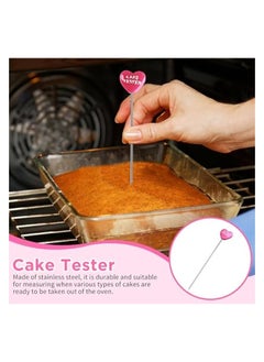 erorex Cake Tester, 1 Pack Stainless Steel Cupcake Shape Cake Tester Reusable For Home Bakery Muffin Bread Skewer Cake Testing Stick  - Image 3