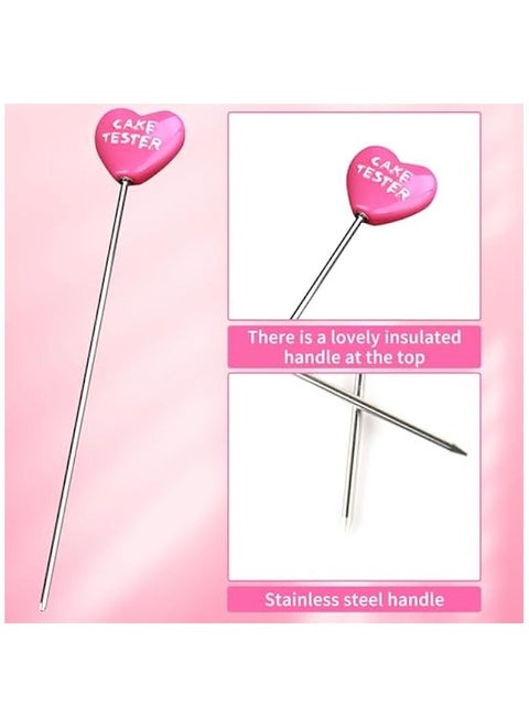 Cake Tester, 1 Pack Stainless Steel Cupcake Shape Cake Tester Reusable For Home Bakery Muffin Bread Skewer Cake Testing Stick