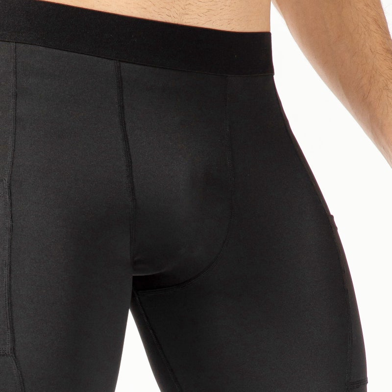 Men One Leg Tight: L Size 85% Polyester 15% Spandex - Non-Symmetrical One Leg Cutting Design Athletic Base Layer for Men Basketball Training & Active Exercise - Image 3