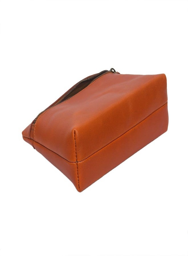 Celtic Premium Tan Leather Utility clutch | Minimal Everyday Essentials Bag - Image 4