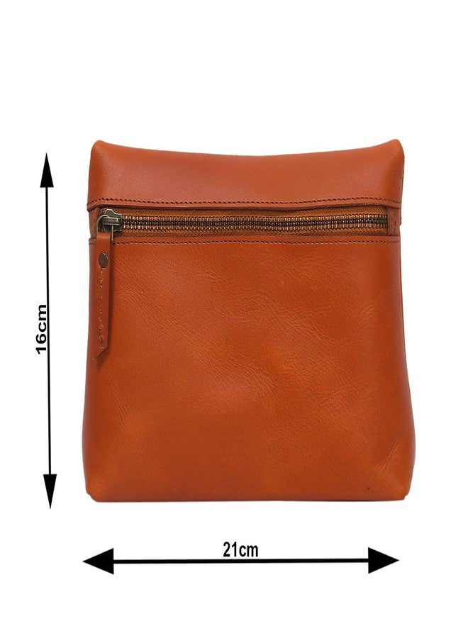 Celtic Premium Tan Leather Utility clutch | Minimal Everyday Essentials Bag - Image 5