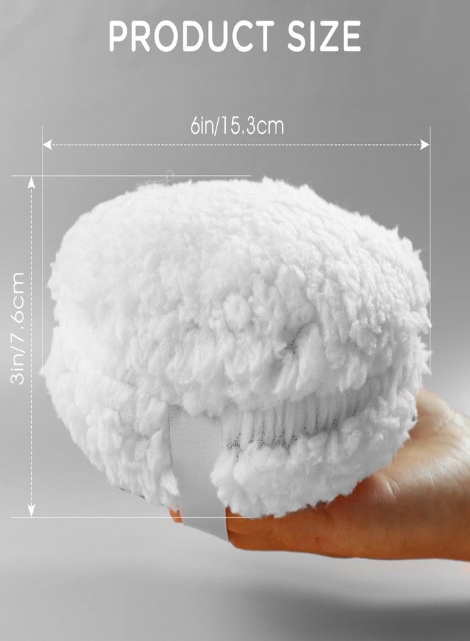 Quadafy Powder Puff, 6” X 3” White Body Powder Puff, Oversize Dust Puffs for Women, Soft and Comfortable Body Powder Puff and Container - Image 2