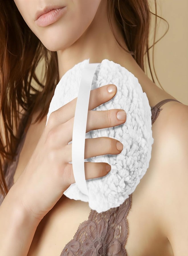 Quadafy Powder Puff, 6” X 3” White Body Powder Puff, Oversize Dust Puffs for Women, Soft and Comfortable Body Powder Puff and Container - Image 4