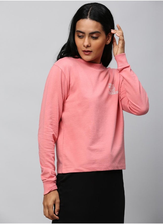 Hubberholme Medium Pink Sweatshirt For Women  - Image 2