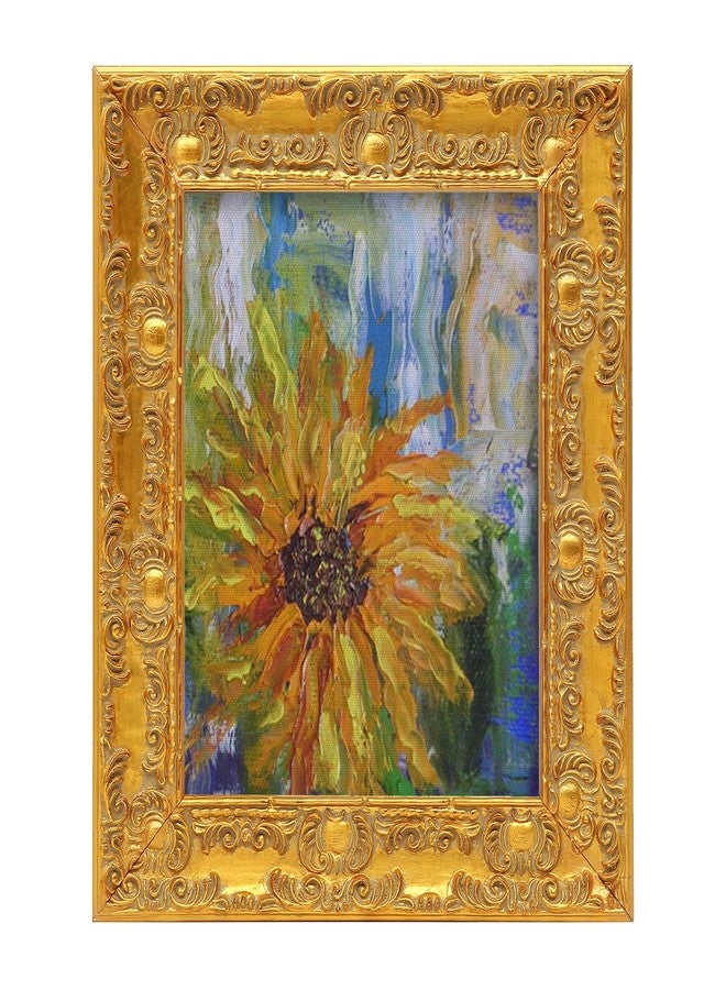 CANFRAVAS 8x10 Canvas Frame, Gold Antique Ornate Floater Frames for Canvas Paintings, Solid Wood Plein Air Floater Frame, Oil Painting Frames (Gold,8"x10") - Image 1
