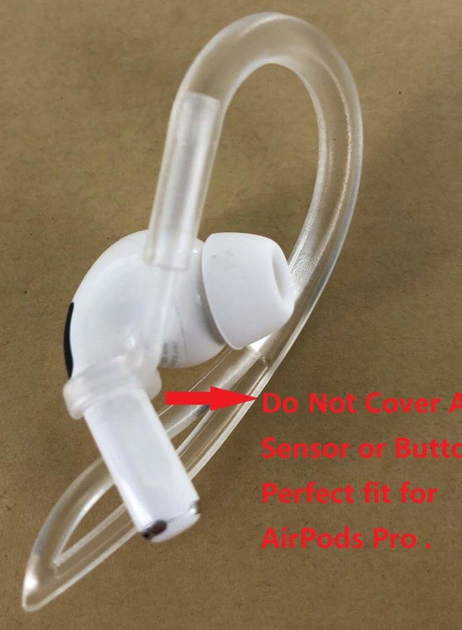 JNSA AirPods Pro Ear Hooks Anti-Slip Anti-Drop Earhooks【Not Fit in The Charging Case】 Compatible with AirPods Pro, Clear - Image 2