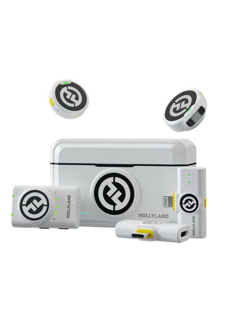 Lark M2 Wireless Lavalier Microphone (2TX+3RX) Compatible with Camera, iPhone, Android, 1000ft LOS Range, Hi-Fi Audio, Noise Cancellation, 40H Duration, for Vlogging