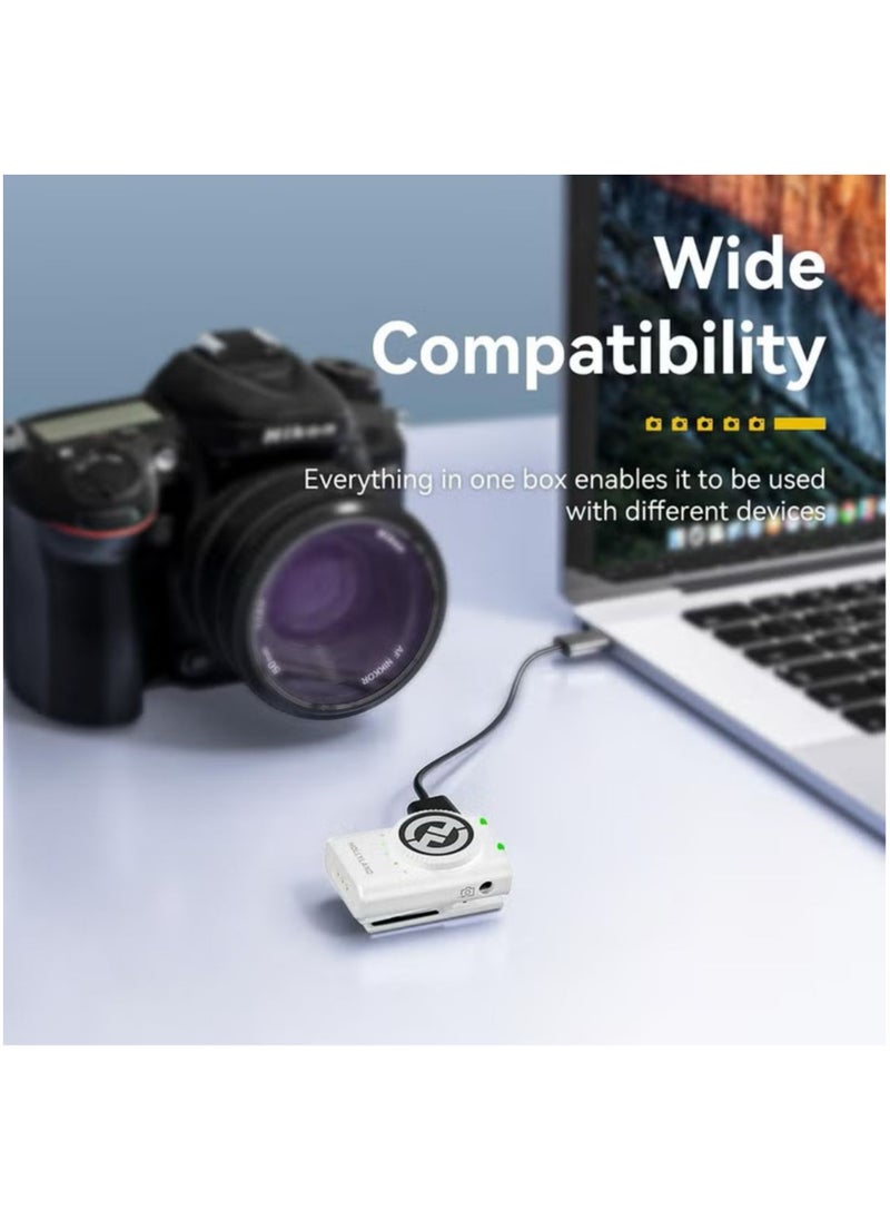 Lark M2 Wireless Lavalier Microphone (2TX+3RX) Compatible with Camera, iPhone, Android, 1000ft LOS Range, Hi-Fi Audio, Noise Cancellation, 40H Duration, for Vlogging