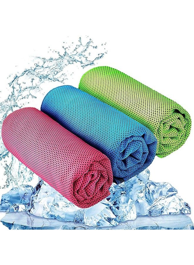 Generic 3PCS Cooling Towels ，Ice-Sensation Sweat Towel, Quick-Dry Microfiber Cloth for Exercise, Soft Breathable Chilly Towel  - Image 1