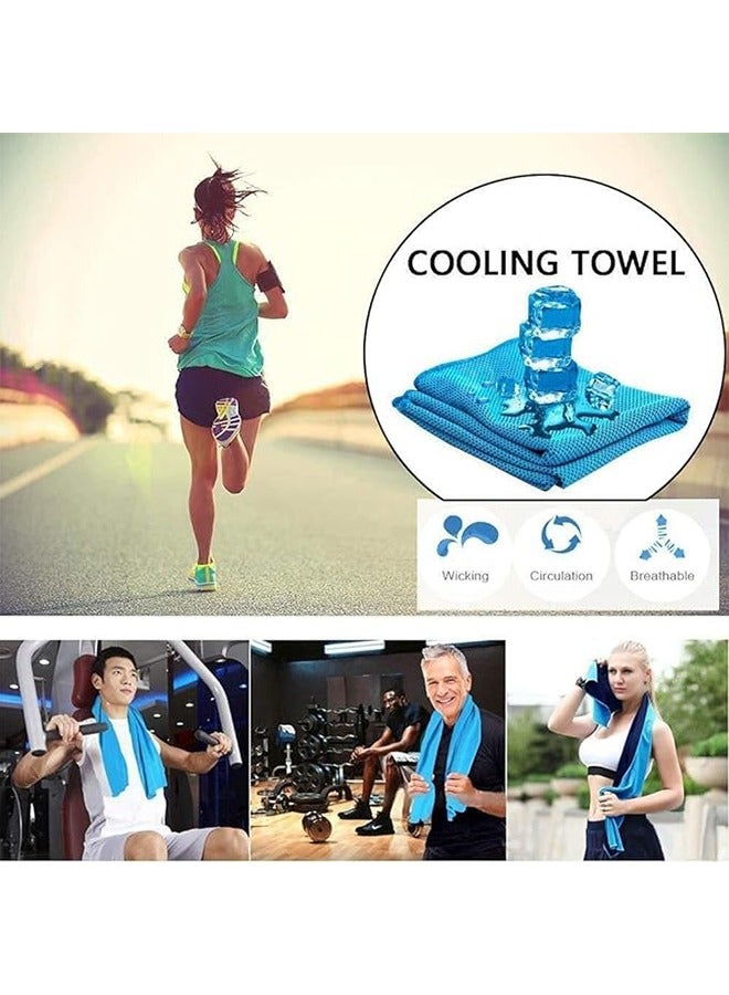 Generic 3PCS Cooling Towels ，Ice-Sensation Sweat Towel, Quick-Dry Microfiber Cloth for Exercise, Soft Breathable Chilly Towel  - Image 4