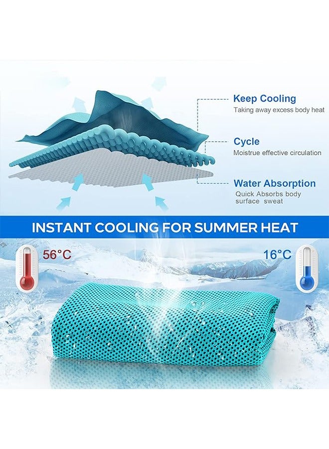 Generic 3PCS Cooling Towels ，Ice-Sensation Sweat Towel, Quick-Dry Microfiber Cloth for Exercise, Soft Breathable Chilly Towel  - Image 5