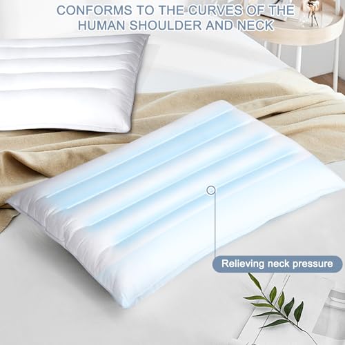 MINUPWELL Ultra Flat Pillows for Sleeping Thin, 2.5" Height Ultra Thin Pillows, Slim Bed Pillows for Stomach Sleeper, Standard Size -18x26 in - 7D Fiber - 1 PC - Image 4