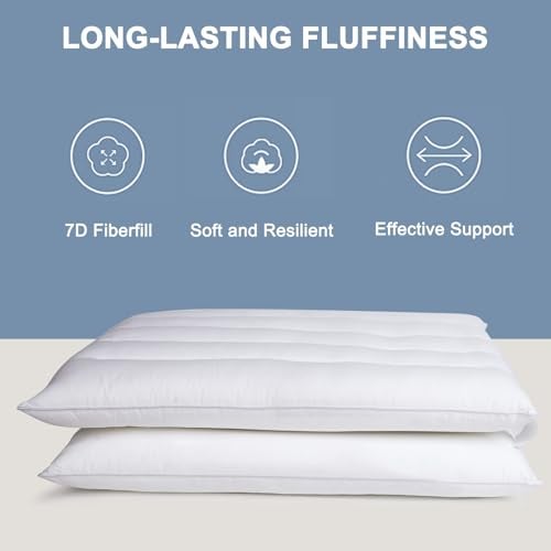 MINUPWELL Ultra Flat Pillows for Sleeping Thin, 2.5" Height Ultra Thin Pillows, Slim Bed Pillows for Stomach Sleeper, Standard Size -18x26 in - 7D Fiber - 1 PC - Image 5