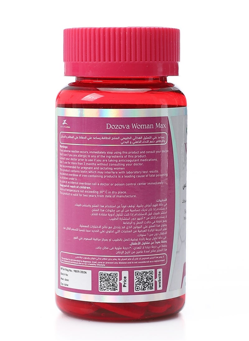 Dozova Women Multivitamin 30 Tablets:  Your Daily Dose of Beauty: Women's Multivitamin for Radiant Skin, Hair Nails Support + Energy Boost, Nourish Your Body with Essential Vitamins and Minerals  - Image 3