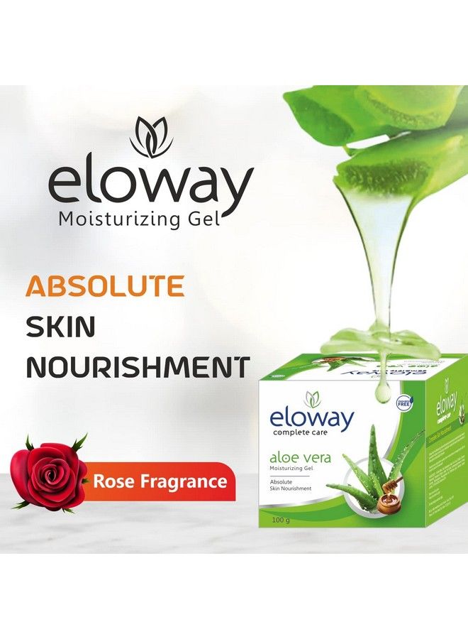 Eloway Aloevera Gel For All Skin & Hairs Type;100% Vegan;Multipurpose Gel;Enriched With Glycerin For Sliky Smooth Skin;Paraben Free;Uv Protection100Gm Each(Pack Of 3) - Image 4