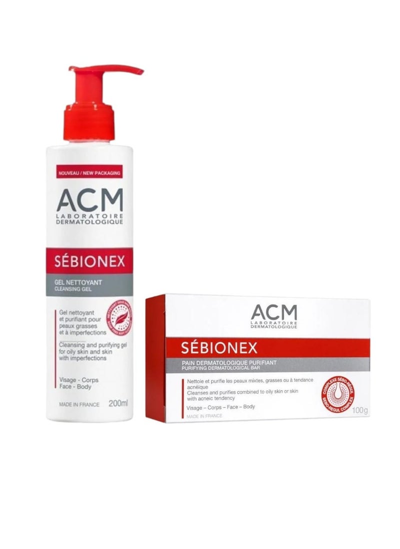 ACM Sebionex Cleansing Soap and Cleansing Gel for Oily Skin  - Image 1