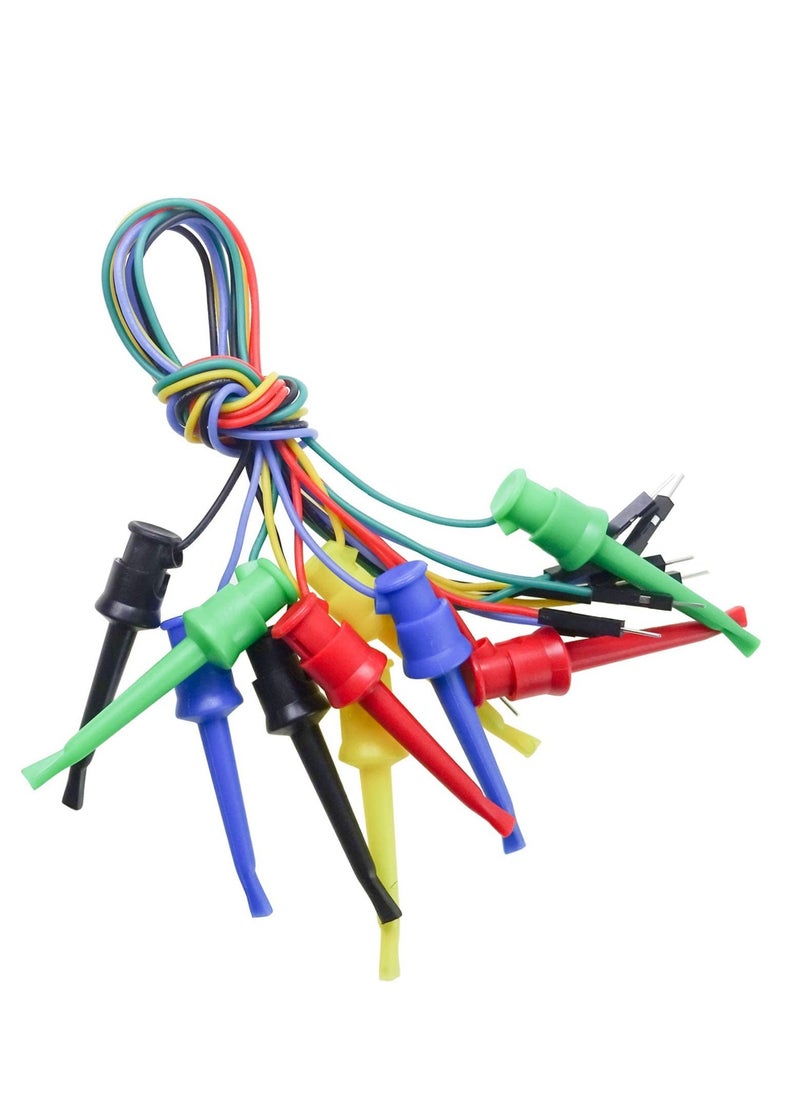 SYOSI - Mini Grabber Test Hooks to Breadboard Male Jumper Wires Soft Flexible Silicone Test Leads for Electrical Testing - Image 1