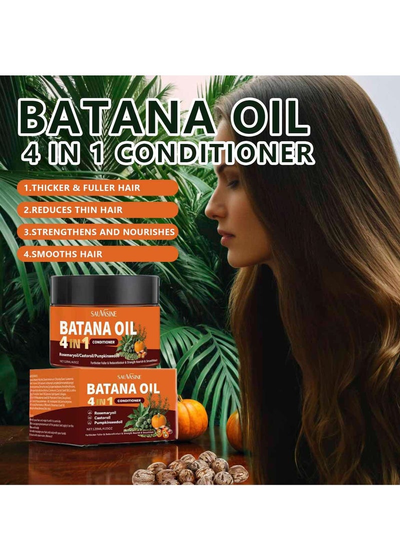 سوفازين زيت باتانا لتكثيف الشعر، كونديشنر 4 في 1 لإصلاح الشعر، يمنع التساقط، يعزز التغذية، ويدعم السماكة للرجال والنساء، 120 مل / 4.05 أونصة - Image 3