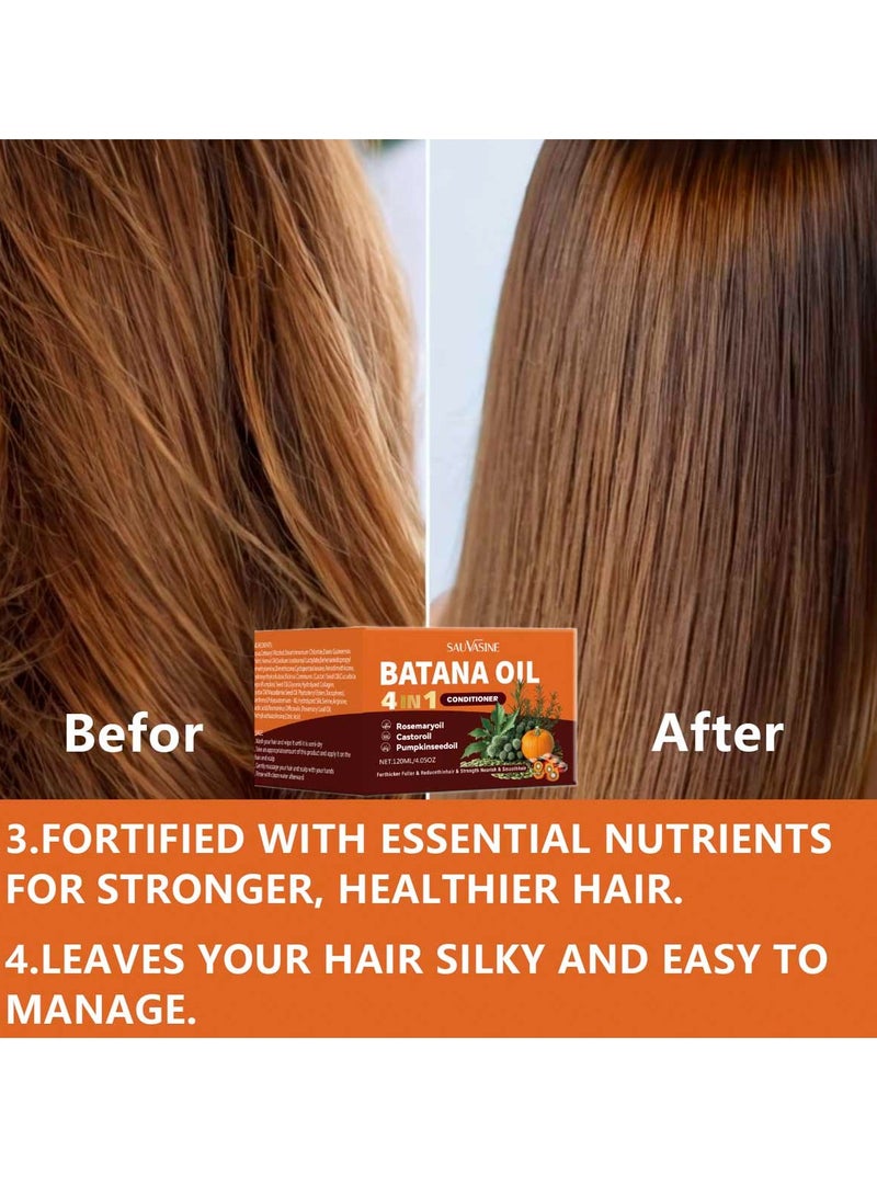 سوفازين زيت باتانا لتكثيف الشعر، كونديشنر 4 في 1 لإصلاح الشعر، يمنع التساقط، يعزز التغذية، ويدعم السماكة للرجال والنساء، 120 مل / 4.05 أونصة - Image 5