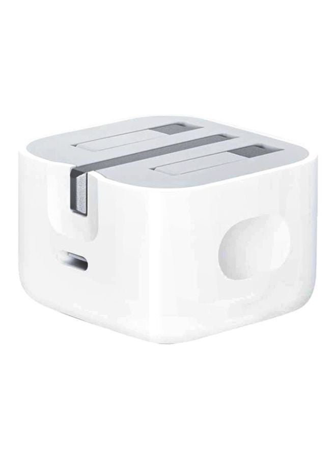 محول تيار بمنفذ USB-C وقدرة 20 وات أبيض - Image 1