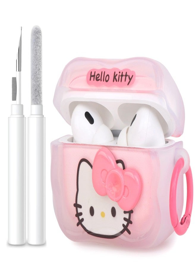 EMOH ROCED Compatible for AirPods Pro 2 Case with Cleaner Kit, Protective, Supports Wireless Charging Cover for AirPods Pro 1st/2nd Generation (2022/2019) (Hello Kitty) - Image 1