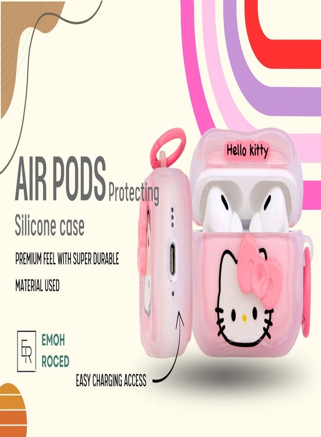 EMOH ROCED Compatible for AirPods Pro 2 Case with Cleaner Kit, Protective, Supports Wireless Charging Cover for AirPods Pro 1st/2nd Generation (2022/2019) (Hello Kitty) - Image 4