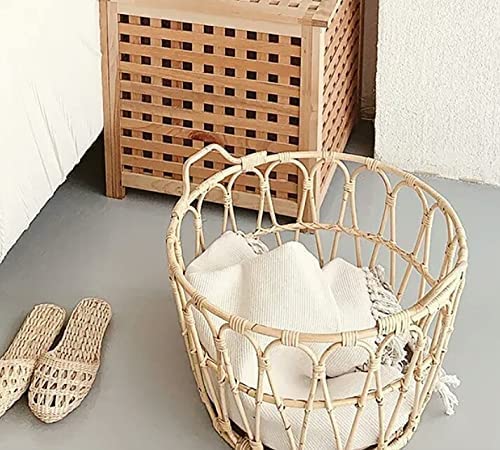 LPE CRAFTCANE Bamboo Cane/Wicker Laundry Basket for Baby Clothes Storage - Image 4