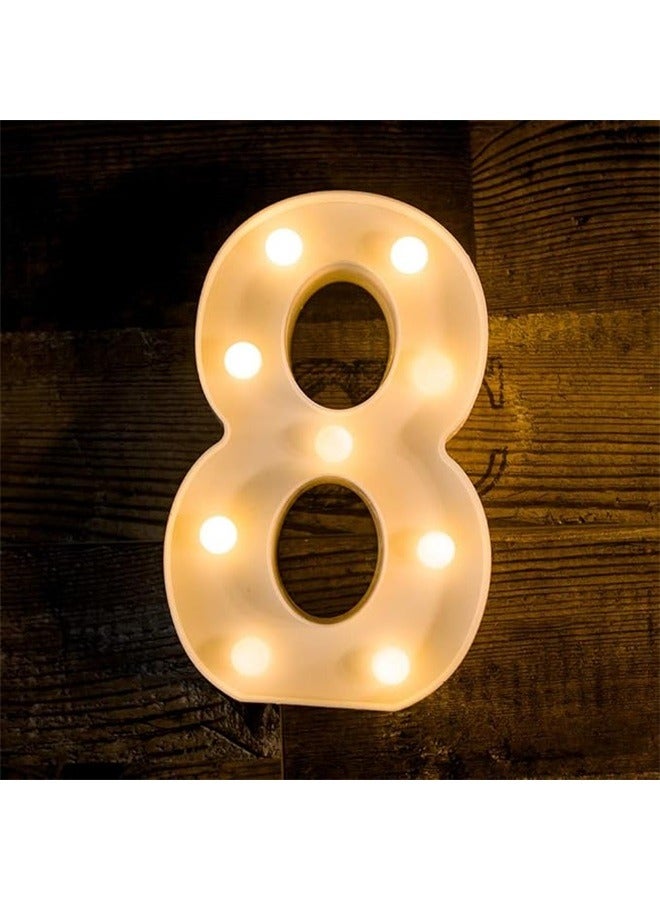 LED Marquee Sign Light Up Letters, Alphabet Light Up Letters Sign, Battery Powered LED Letter Lights for Night Light, Wedding, Party (Number 8) - Image 5