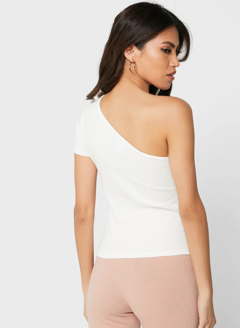 Ginger Basics One Shoulder Knitted Top
