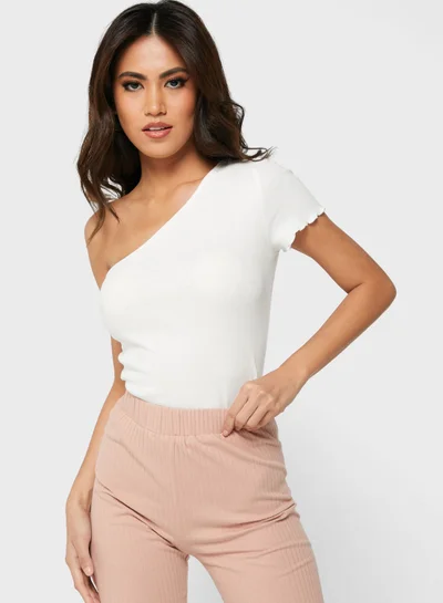 Ginger Basics One Shoulder Knitted Top