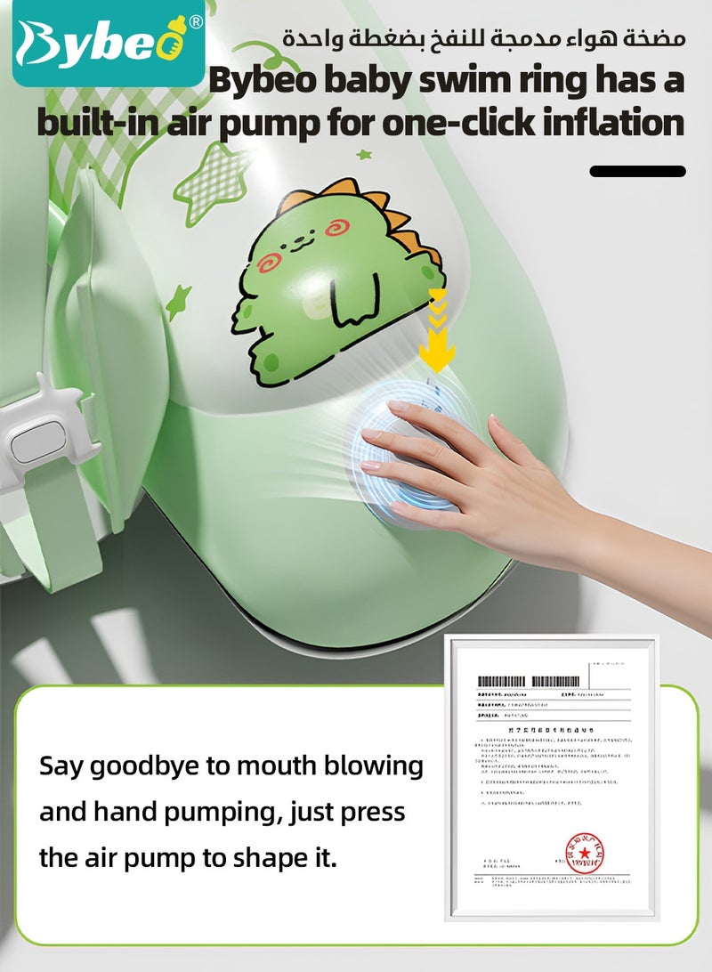 Bybeo Baby Swimming Ring, Kids Swim Ring with Detachable Sunshade, Baby Pool Tube with Safety Belts, Toddler Water Pool Ring, Underarm Floats, Infant Life Vest for 0-3 Years Toddlers and Kids - Image 4