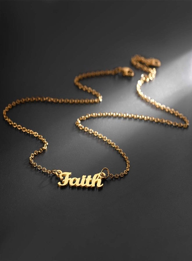 U7 Name Plate Necklace Personalized Gold Plated Choker with 18 Inch Link Chain Custom Name Jennifer Necklace, Friend Daugther Lover Gift - Image 4