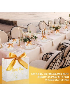 Oasisgalore 30-Pack 4.5x3.9x1.8 Inch Small Thank You Gift Bags with Bow Ribbon, for Parties, Birthdays, Weddings  - Image 2