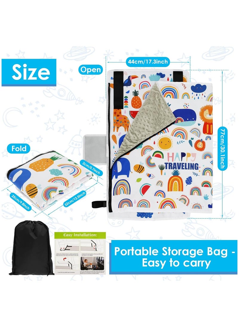 general Toddler Travel Airplane Bed Kids Airplane Seat Extender Travel Bed Toddler Airplane Seat Extender Baby Portable Plane Bed Foot Rest for Flights - Image 3