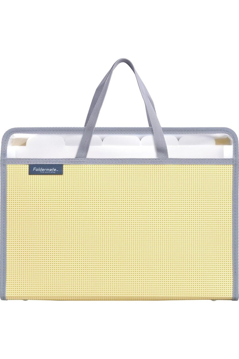 Foldermate Top-Load Expanding Bag with Handle, A4, 6 Pockets, 5 Index Tabs, Zipper, Assorted Colors - Image 4