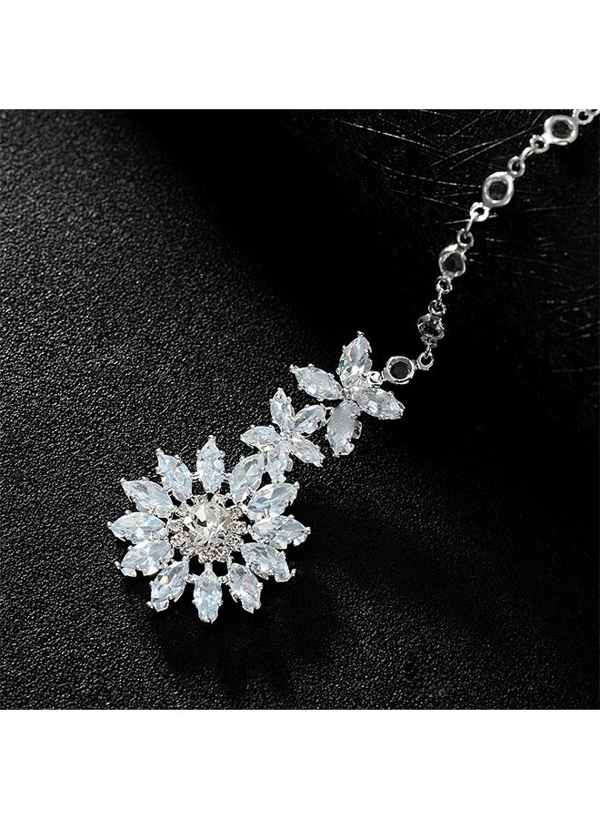 اتش واي إكسسوار رأس عروس مزخرف بالماس على طبقات، سلسلة شعر على الجبهة بطراز بوهيمي للشابات لحفلات الزفاف - Image 4