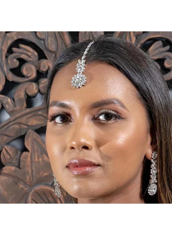 اتش واي إكسسوار رأس عروس مزخرف بالماس على طبقات، سلسلة شعر على الجبهة بطراز بوهيمي للشابات لحفلات الزفاف - Image 5