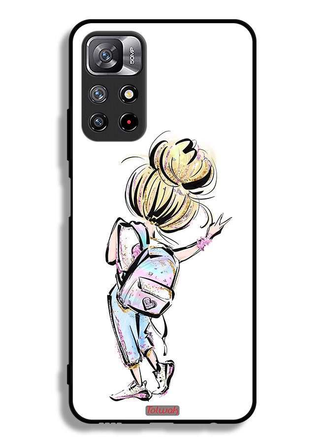 Tolwak Xiaomi Redmi Note 11S Protective Case Cover Back To School Girl Art - Image 2