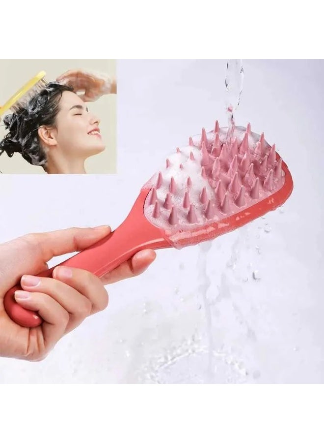 Scalp Massager, Shampoo Brush Soft Silicone Bristles Head Massager, Hair Scrub Brush for Wet and Dry Hair, Scalp Exfoliator, Reduce Dandruff, Massage Scalp (Random Color) - Image 3