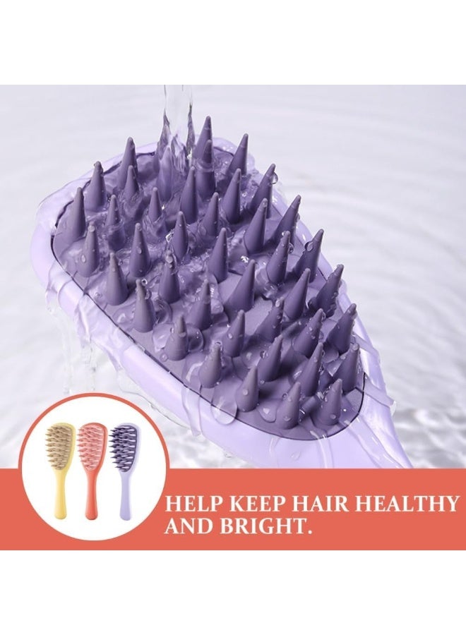 Scalp Massager, Shampoo Brush Soft Silicone Bristles Head Massager, Hair Scrub Brush for Wet and Dry Hair, Scalp Exfoliator, Reduce Dandruff, Massage Scalp (Random Color) - Image 4