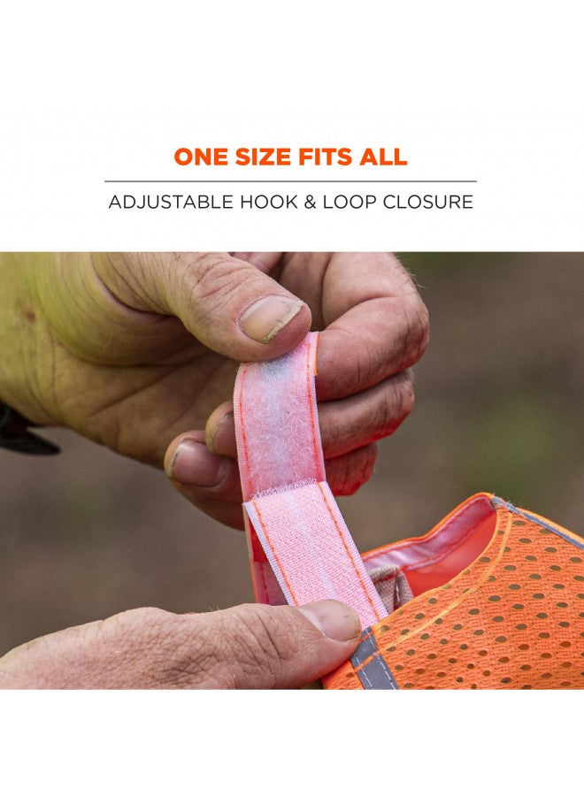 Ergodyne GloWear 8930 High Vis Baseball Hat, Breathable Mesh Paneling, Reflective Trim for Enhanced Visibility,Orange - Image 2