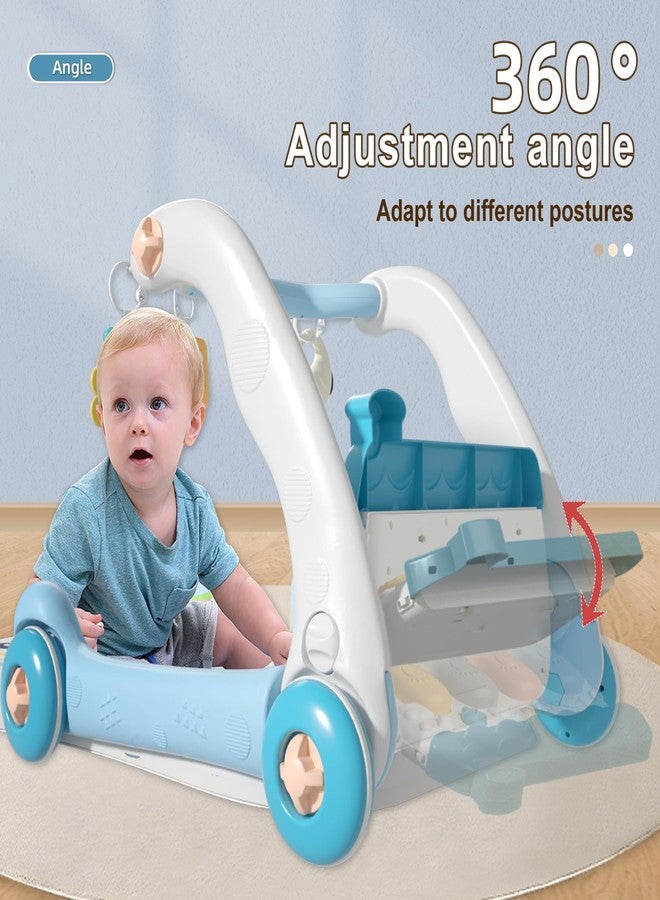 Caterbee 2 in 1 Baby Piano Play Mat & Standing Toy with musicial and Light (Blue) - Image 4