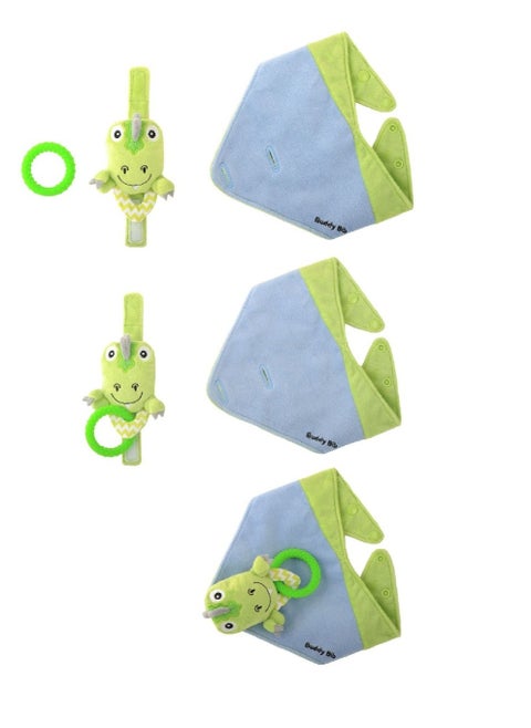 Buddy Bib 3 in 1 sensory teething toy & Bib