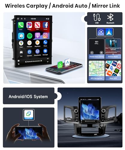 VECHTEL [8 CORE 4G+64G] Car Radio for Toyota Fortuner Hilux 2005-2014 with Wireless Carplay/Android Auto, 9.7 Inch Android 13 IPS Touch Screen Car Stereo, Bluetooth, GPS Navi, WiFi, SWC, DSP + Backup Camera - Image 3