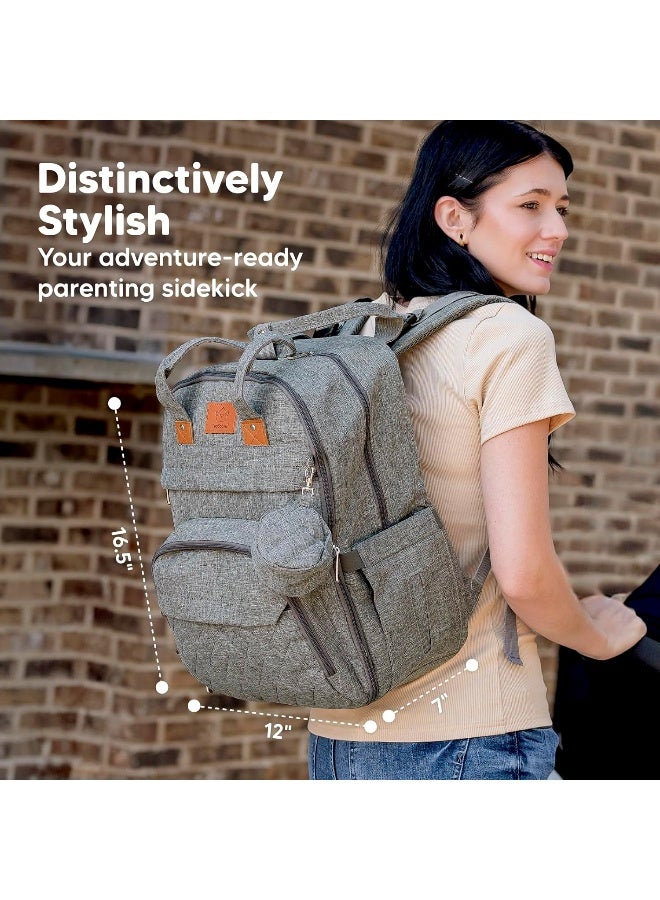 KeaBabies Diaper Bag Backpack - Large Baby Diaper Bag with Changing Pad - Image 4